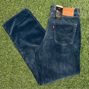 NWT Levi’s 568 Premium Loose Straight Indigo Blue Corduroy Jeans 33x34 MSRP $98